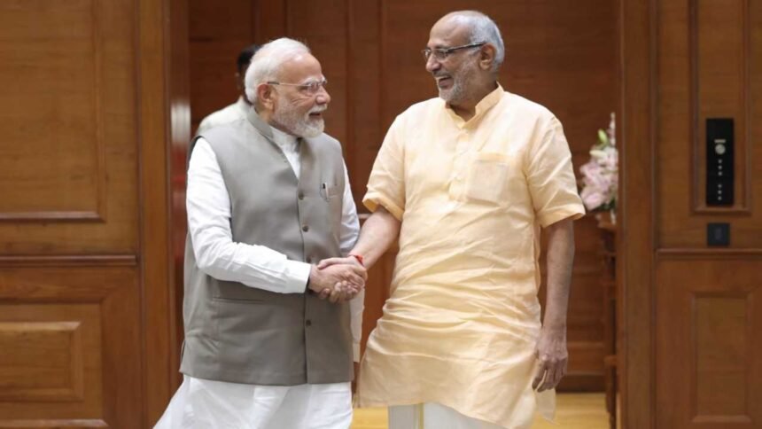 पीएम-मोदी-से-मिले-उपराष्ट्रपति-पद-के-लिए-nda-उम्मीदवार-सीपी-राधाकृष्णन,-दिल्ली-में-हुई-मुलाकात