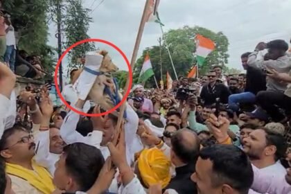 mp:-कांग्रेसियों-ने-छिंदवाड़ा-में-अनोखे-अंदाज-में-जताया-विरोध,-कलेक्टर-नहीं-मिले-तो-कुत्ते-के-गले-में-बांधा-ज्ञापन