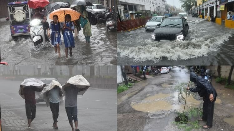 तस्वीरों-में-बारिश-का-कहर: रामपुर-संभल-व-मुरादाबाद-में-स्कूल-बंद,-मंडल-में-सिपाही-समेत-पांच-की-मौत,-अलर्ट-जारी