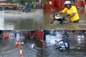 बारिश-की-डरावनी-तस्वीरें:-सड़कों-बनीं-तालाब,-डूब-गए-वाहन…नाले-में-बह-गया-बालक;-100-मीटर-दूर-मिली-लाश