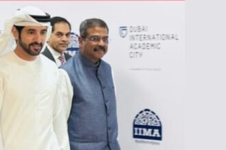 iim-अहमदाबाद-के-दुबई-कैंपस-का-उद्घाटन,-शिक्षा-मंत्री-धर्मेंद्र-प्रधान-ने-कहा-‘भारत-का-बेस्ट-दुनिया-तक-पहुंचेगा’
