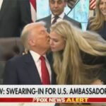 डोनाल्ड-ट्रंप-ने-चार्ली-किर्क-की-पत्नी-एरिका-को-सभी-के-सामने-किया-“kiss”,-ओवल-ऑफिस-के-वायरल-video-ने-मचाई-सनसनी