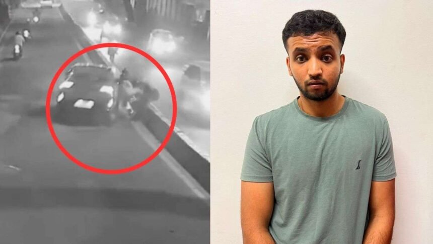 बेंगलुरु-में-कार-ड्राइवर-ने-जानबूझकर-मारी-टक्कर,-उड़कर-डिवाइडर-पार-गिरी-स्कूटी