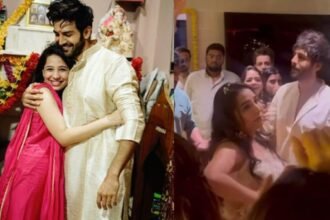 कार्तिक-आर्यन-ने-बहन-कृतिका-तिवारी-की-हल्दी-सेरेमनी-में-भाई-का-निभाया-फर्ज,-जमकर-किया-डांस