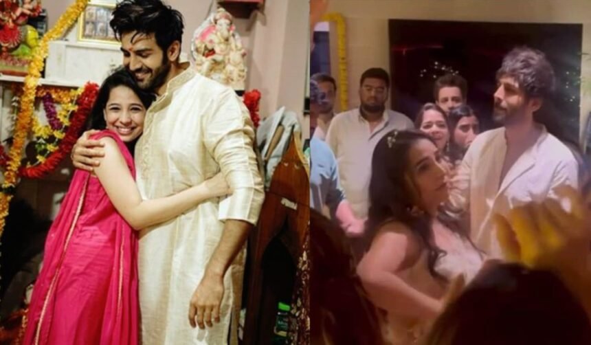 कार्तिक-आर्यन-ने-बहन-कृतिका-तिवारी-की-हल्दी-सेरेमनी-में-भाई-का-निभाया-फर्ज,-जमकर-किया-डांस