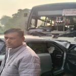 यूपी-में-भीषण-हादसा:-बस-कार-की-सीधी-भिड़ंत,-मां-बेटे-सहित-तीन-की-मौत,-तीन-की-हालत-नाजुक;-शादी-से-जा-रहे-थे-घर