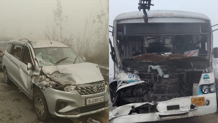 up:-कोहरे-में-हाईवे-पर-60-से-अधिक-वाहन-भिड़े,-पिता-पुत्र-समेत-पांच-की-मौत,-24-घंटे-में-अमरोहा-रामपुर-में-हादसे