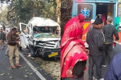pilibhit-news:-असम-हाईवे-पर-मिनी-बस-और-ट्रक-की-भिड़ंत,-नेपाली-यात्री-की-मौत,-चालक-समेत-आठ-लोग-घायल