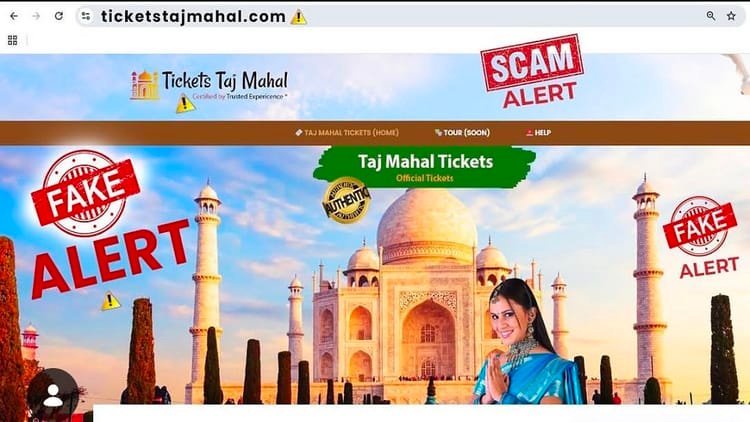 up:-ताजमहल-देखने-के-लिए-इन-वेबसाइटों-से-बुक-करें-टिकट,-साइबर-ठग-हुए-सक्रिय;-सतर्क-रहने-की-जरूरत