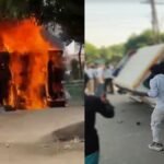 नोएडा:-सैलरी-बढ़ाने-की-मांग-को-लेकर-कंपनी-के-कर्मचारियों-का-हिंसक-प्रदर्शन,-कई-गाड़ियों-में-तोड़फोड़-के-बाद-लगाई-आग