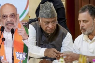 ‘राहुल-बाबा-के-असर-से-खरगे-जी-की-भाषा-बिगड़-गई’,-अमित-शाह-ने-बंगाल-में-कांग्रेस-पर-साधा-निशाना