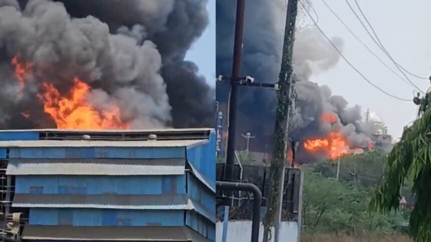 झगड़िया-gidc-में-भीषण-हादसा,-मेट्रोपोलिटन-एक्सीकेम-कंपनी-में-ब्लास्ट-के-बाद-आग