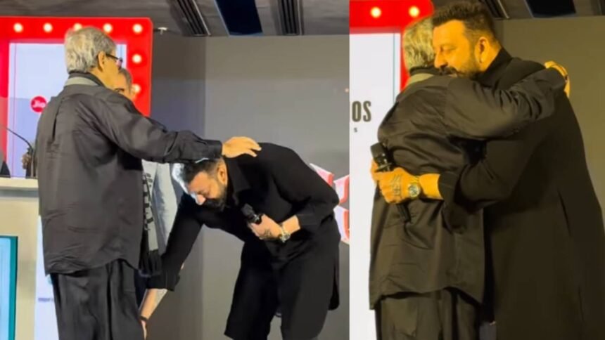 किसके-आगे-झुके-66-साल-के-संजय-दत्त?-देखते-ही-स्टेज-पर-छुए-पैर,-फैन-हुए-भावुक