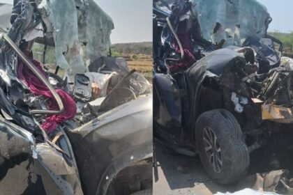 up:-नूंह-में-भीषण-सड़क-हादसा,-एक्सप्रेसवे-पर-बिछ-गईं-लाशें,-जालौन-के-चौकी-इंचार्ज-समेत-पांच-जवानों-की-मौत
