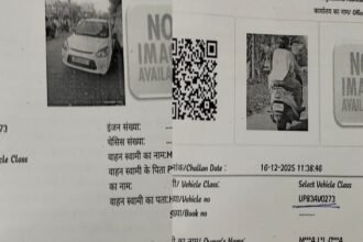 एक-नंबर-पर-दो-गाड़ियां:-आगरा-की-कार-का-फिरोजाबाद-में-स्कूटर-पर-कट-गया-चालान,-गजब-का-है-सिस्टम