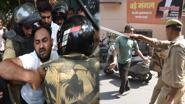 lucknow-news:-अवैध-चैंबरों-पर-चला-बुलडोजर,-वकीलों-ने-किया-हंगामा;-पुलिस-ने-फटकारी-लाठियां,-तब-भागे