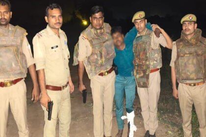 farrukhabad:-डाक्टरी-परीक्षण-को-ले-जाते-समय-भागा-बदमाश,-पुलिस-से-मुठभेड़-में-गिरफ्तार