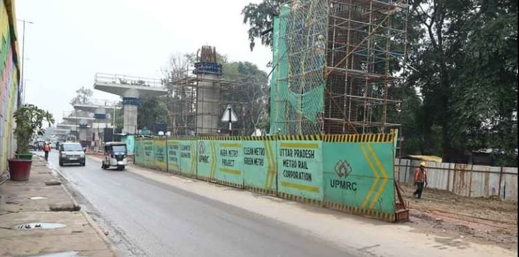 agra-metro:-एमजी-रोड-पर-रहेगा-डायवर्जन,-हरीपर्वत-और-रावली-पर-बनेगा-स्टील-गर्डर-ब्रिज;-दिसंबर-तक-नई-व्यवस्था