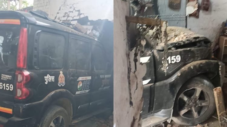 agra:-बेकाबू-पीआरवी-ने-मचाया-तांडव,-कोल्ड-स्टोरेज-की-दीवार-तोड़-ऑफिस-में-घुसी;-तीन-लोगों-को-रौंदा
