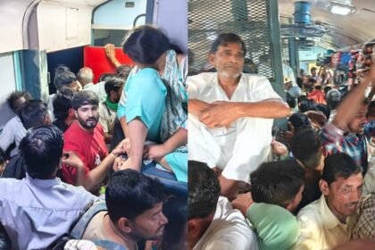 ट्रेनों-में-बेकाबू-भीड़:-कन्फर्म-सीट-तक-पहुंचने-में-छूटा-पसीना,-स्पेशल-ट्रेनों-से-भी-यात्रियों-को-राहत-नहीं