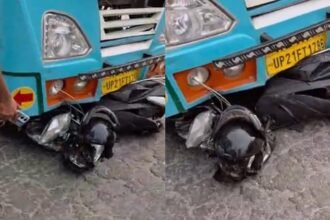 मुरादाबाद:-तेज-रफ्तार-बस-ने-स्कूटी-को-मारी-टक्कर,-डॉक्टर-की-माैके-पर-ही-मौत,-छात्रा-को-कोचिंग-छोड़ने-जा-रहे-थे
