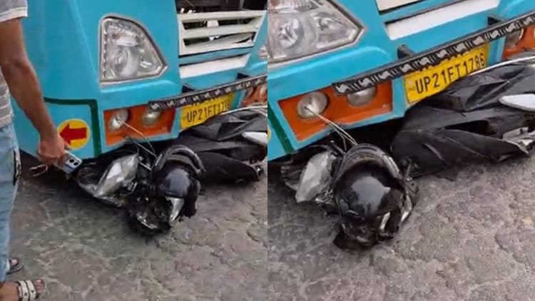 मुरादाबाद:-तेज-रफ्तार-बस-ने-स्कूटी-को-मारी-टक्कर,-डॉक्टर-की-माैके-पर-ही-मौत,-छात्रा-को-कोचिंग-छोड़ने-जा-रहे-थे
