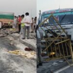 हापुड़-में-नेशनल-हाईवे-पर-खड़ी-बस-के-यात्रियों-को-ट्रक-ने-कुचला,-2-की-मौत,-7-लोग-गंभीर-रूप-से-घायल