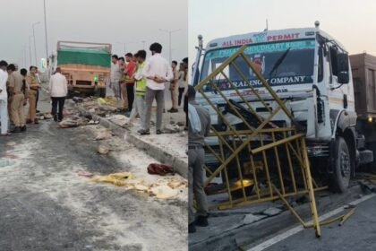 हापुड़-में-नेशनल-हाईवे-पर-खड़ी-बस-के-यात्रियों-को-ट्रक-ने-कुचला,-2-की-मौत,-7-लोग-गंभीर-रूप-से-घायल