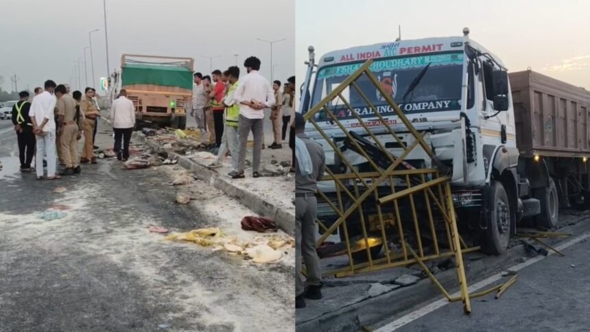 हापुड़-में-नेशनल-हाईवे-पर-खड़ी-बस-के-यात्रियों-को-ट्रक-ने-कुचला,-2-की-मौत,-7-लोग-गंभीर-रूप-से-घायल