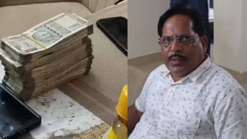 रिटायरमेंट-से-6-दिन-पहले-रिश्वत-लेते-रंगे-हाथ-पकड़ा-गया-इंजीनियर,-5-लाख-कैश-बरामद;-आलीशान-घर-की-छत-पर-स्विमिंग-पूल