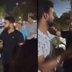 कानपुर-में-बीच-सड़क-दबंगों-का-हंगामा,-बाइक-सवार-को-पीटा,-पुलिसकर्मी-को-धमकी-देते-हुए-कहा-ताऊ-सांसद-है-हमारे