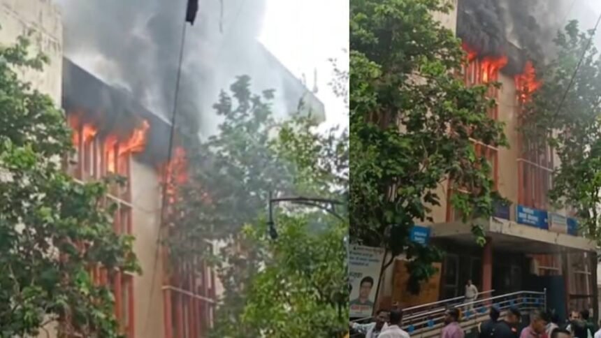 lucknow-news:-जवाहर-भवन-के-चौथे-तल-पर-लगी-भीषण-आग;-दमकलकर्मी-बुझाने-में-जुटे,-ब्रजेश-पाठक-मौके-पर-पहुंचे