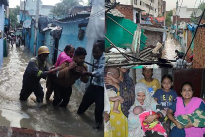 कानपुर-में-बड़ा-हादसा:-चोक-नाले-के-कारण-बारिश-में-गिरे-कच्चे-पक्के-8-मकान,-6-लोग-घायल;-मची-चीख-पुकार